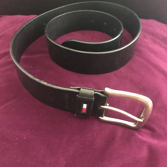 tommy hilfiger men's black belt